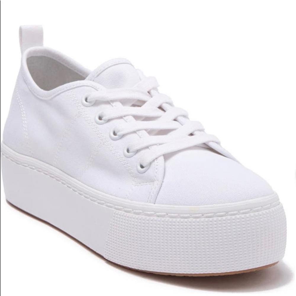 White platform sneakers never worn